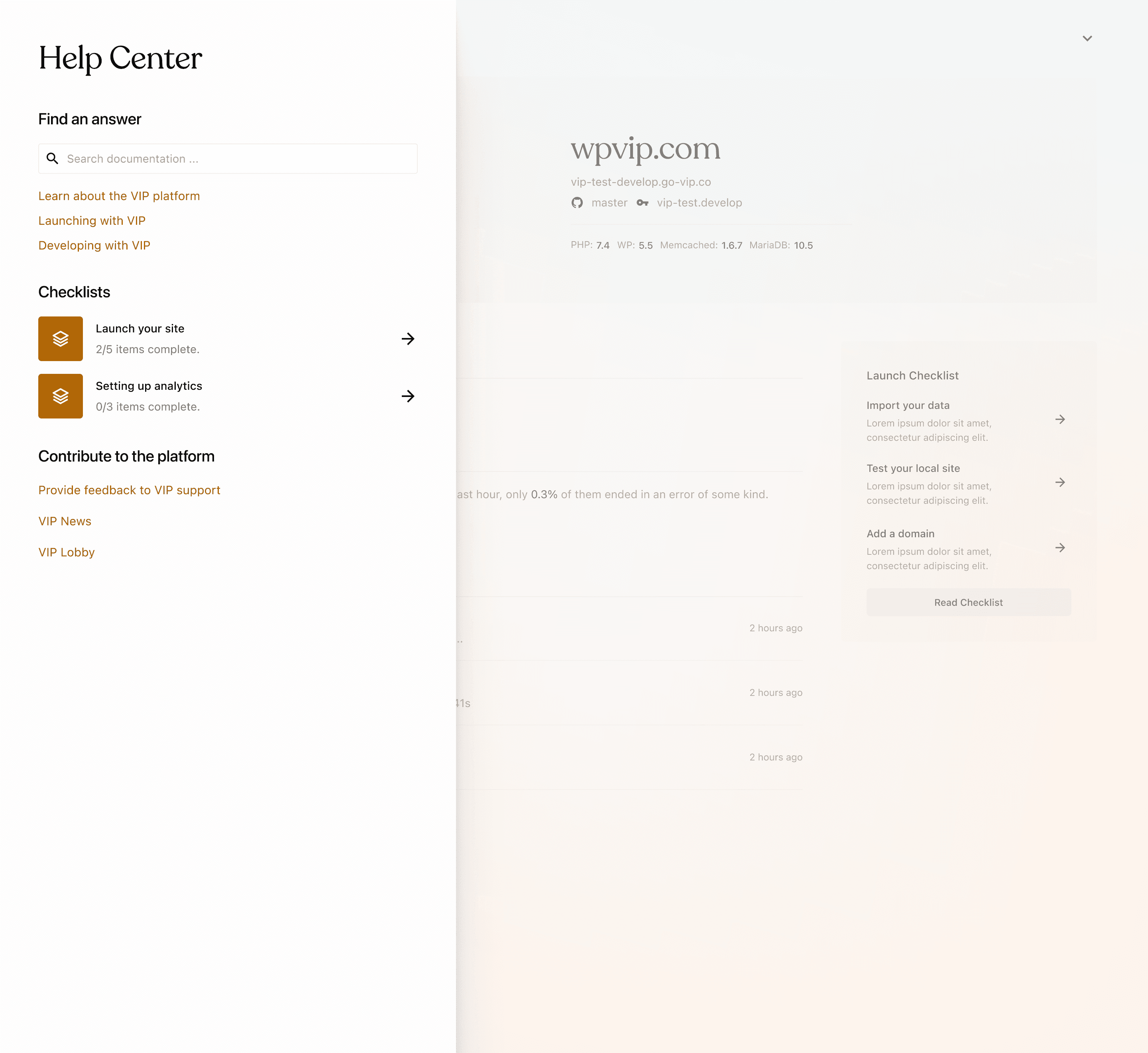 help sidebar